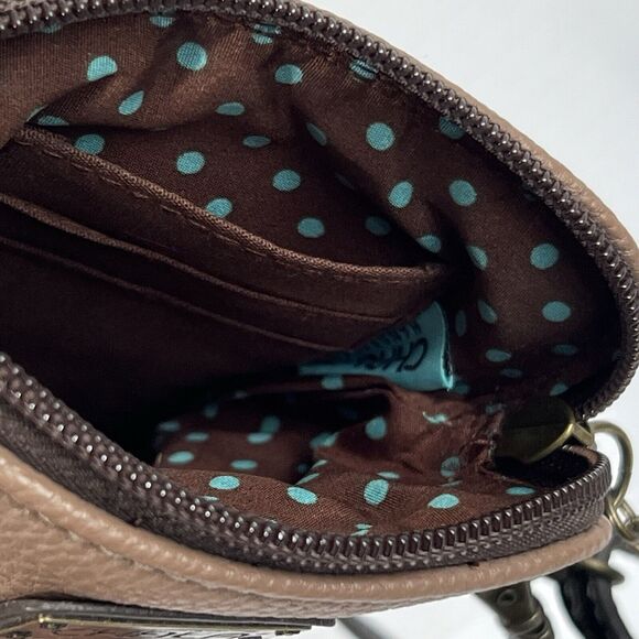 Chala CAT Cellphone Crossbody Handbag Brown PETA Approved Vegan Leather - Picture 15 of 16